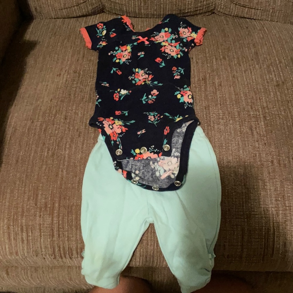 Girls 2 piece onesie & pants set